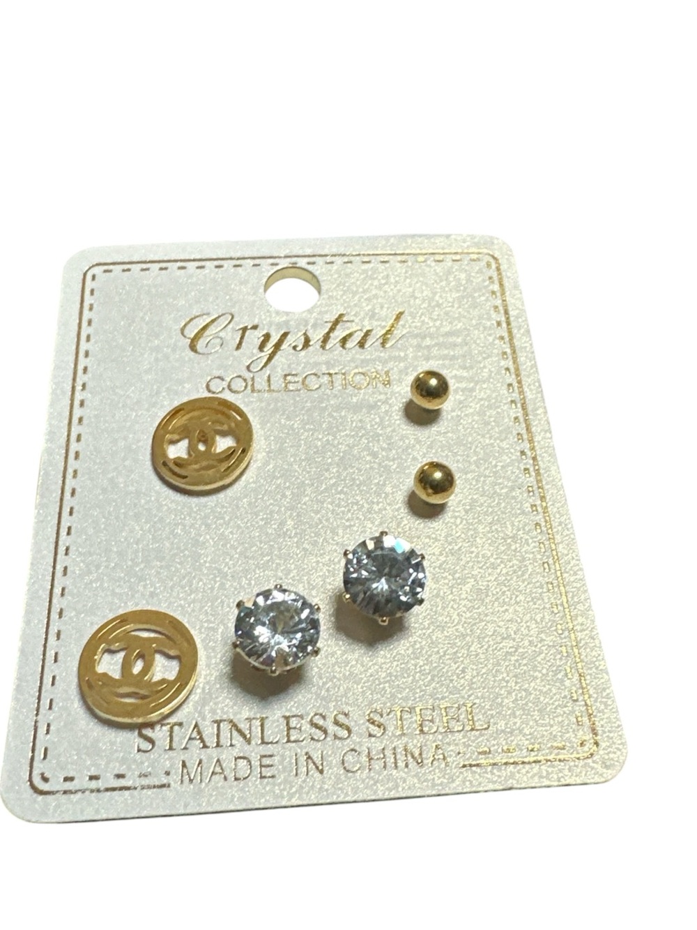 NWT! Stainless Steel Fashion Stud Earring Set